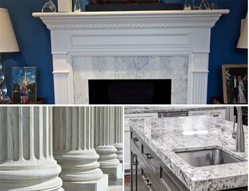 Application of marble